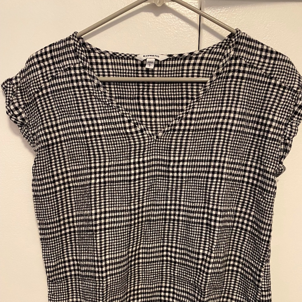 EXPRESS PLAID SHORT SLEEVE